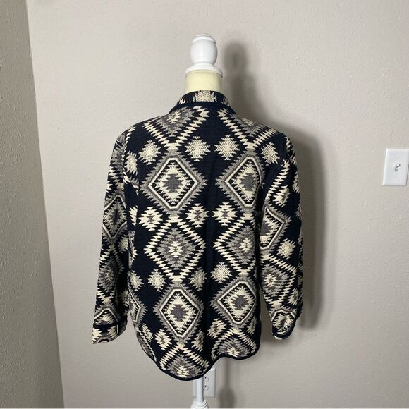 Vintage Jane Ashley Aztec Southwestern Button Front Tapestry Jacket Women's L - Picture 12 of 16